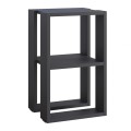Lonie Megapap melamine nightstand - side table in anthracite color 34x30x55cm.