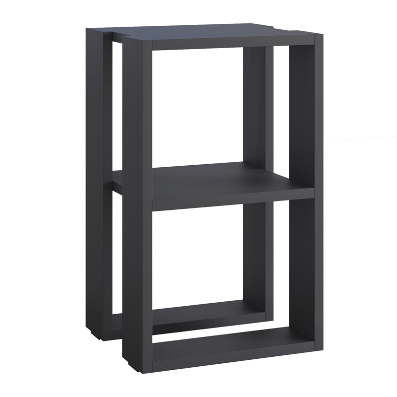 Lonie Megapap melamine nightstand - side table in anthracite color 34x30x55cm.
