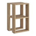 Lonie Megapap melamine nightstand - side table in natural beech color 34x30x55cm.