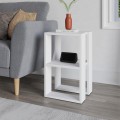 Lonie Megapap melamine nightstand - side table in white color 34x30x55cm.