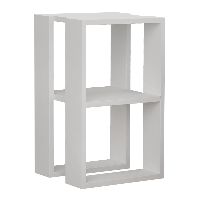 Lonie Megapap melamine nightstand - side table in white color 34x30x55cm.