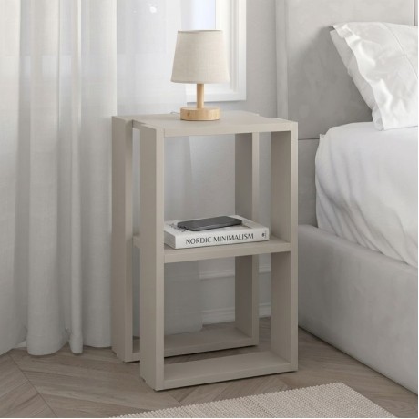 Κομοδίνο - Τραπεζάκι βοηθητικό Lonie Megapap χρώμα sandstone 34x30x55εκ.