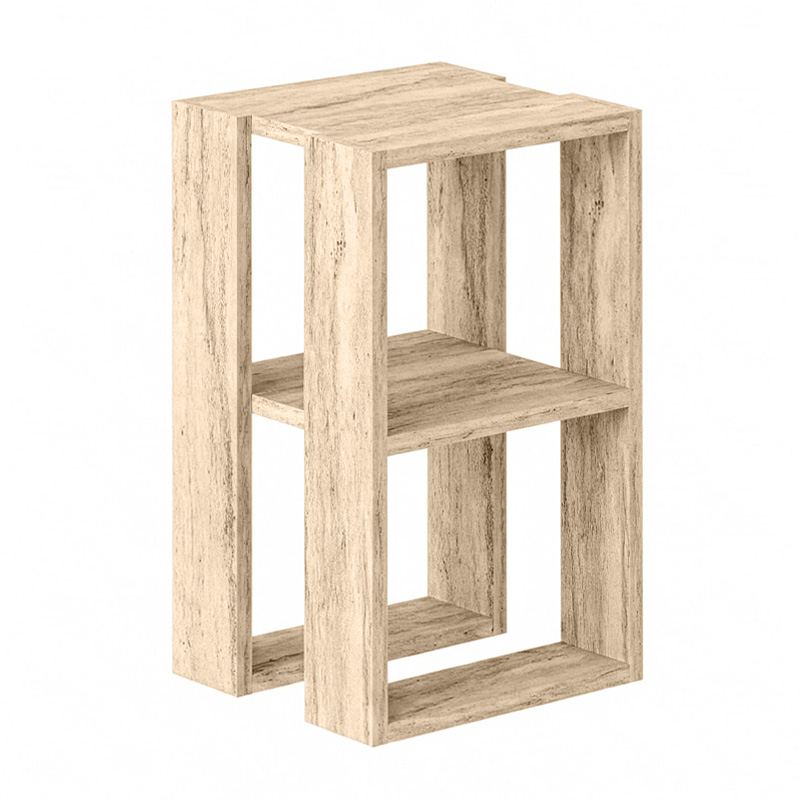 Lonie Megapap melamine nightstand - side table in travertine color 34x30x55cm.