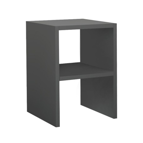 Smile Megapap melamine nightstand - side table in anthracite color 30x30x40cm.