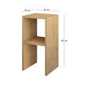 Smile Megapap melamine nightstand - side table in oak color 30x30x60cm.