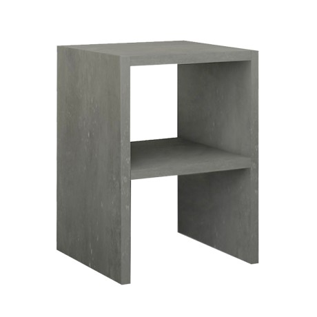 Smile Megapap melamine nightstand - side table in concrete grey color 30x30x40cm.