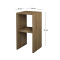 Smile Megapap melamine nightstand - side table in walnut color 30x30x60cm.