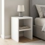 Smile Megapap melamine nightstand - side table in white color 30x30x40cm.
