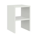 Smile Megapap melamine nightstand - side table in white color 30x30x40cm.