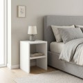 Smile Megapap melamine nightstand - side table in white color 30x30x40cm.