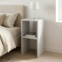 Smile Megapap melamine nightstand - side table in white color 30x30x60cm.