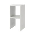 Smile Megapap melamine nightstand - side table in white color 30x30x60cm.