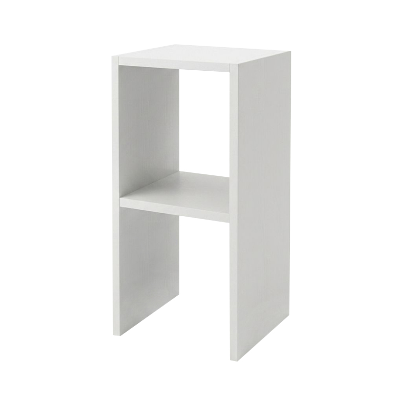 Smile Megapap melamine nightstand - side table in white color 30x30x60cm.