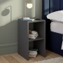 Tagore Megapap melamine nightstand - side table in anthracite color 30x30x60cm.