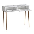 Alis Megapap melamine sideboard in white marble effect color 110x29x88cm.