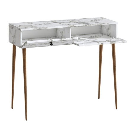 Alis Megapap melamine sideboard in white marble effect color 110x29x88cm.