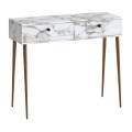 Alis Megapap melamine sideboard in white marble effect color 110x29x88cm.
