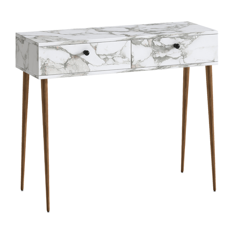 Alis Megapap melamine sideboard in white marble effect color 110x29x88cm.