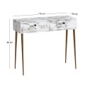 Alis Megapap melamine sideboard in white marble effect color 110x29x88cm.