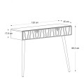 Ursula Megapap melamine wall console in walnut color 120x35,5x90cm.