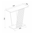 Gravity Megapap melamine console in black marble effect - gold color 90x29,6x76,8cm.