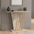 Κονσόλα Gravity Megapap χρώμα travertine - χρυσό 90x29,6x76,8εκ.