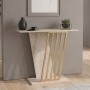 Κονσόλα Gravity Megapap χρώμα travertine - χρυσό 90x29,6x76,8εκ.