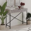 Giovanni Megapap metal-melamine console in light mocha color 110x35,6x90cm.