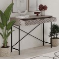 Giovanni Megapap metal-melamine console in light mocha color 110x35,6x90cm.