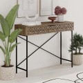 Giovanni Megapap metal-melamine console in brown color 110x35,6x90cm.