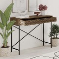 Giovanni Megapap metal-melamine console in brown color 110x35,6x90cm.