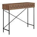 Giovanni Megapap metal-melamine console in brown color 110x35,6x90cm.