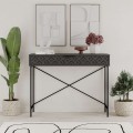Giovanni Megapap metal-melamine console in anthracite color 110x35,6x90cm.