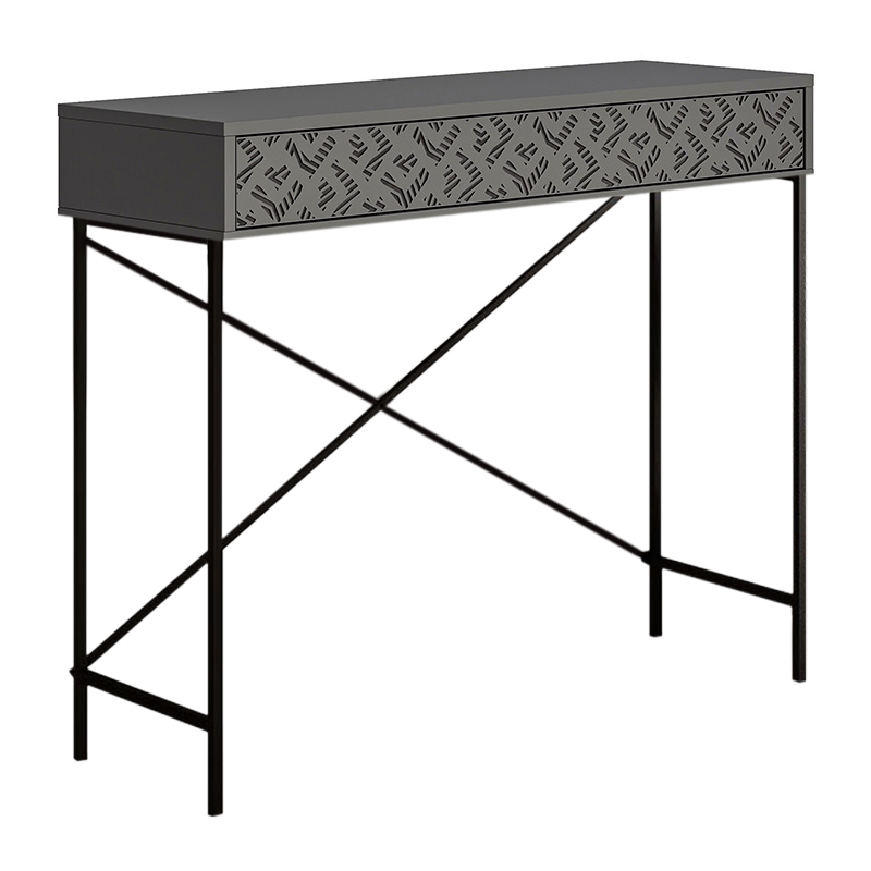 Giovanni Megapap metal-melamine console in anthracite color 110x35,6x90cm.