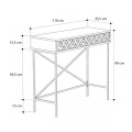 Giovanni Megapap metal-melamine console in anthracite color 110x35,6x90cm.