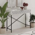 Giovanni Megapap metal-melamine console in ancient white color 110x35,6x90cm.