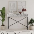 Giovanni Megapap metal-melamine console in ancient white color 110x35,6x90cm.