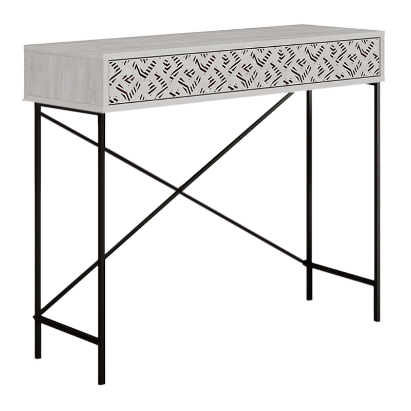 Giovanni Megapap metal-melamine console in ancient white color 110x35,6x90cm.