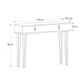 Helsinki Megapap melamine console in walnut color 120x35,5x90cm.
