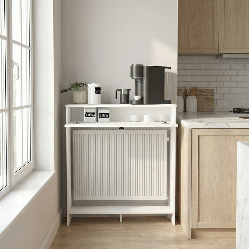 Opelya Megapap melamine dresser - Radiator cover color white 90x31.4x100cm.