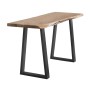 LIZARD Slim Console 130x45xH76 Acacia Natural Finish (Black Paint)