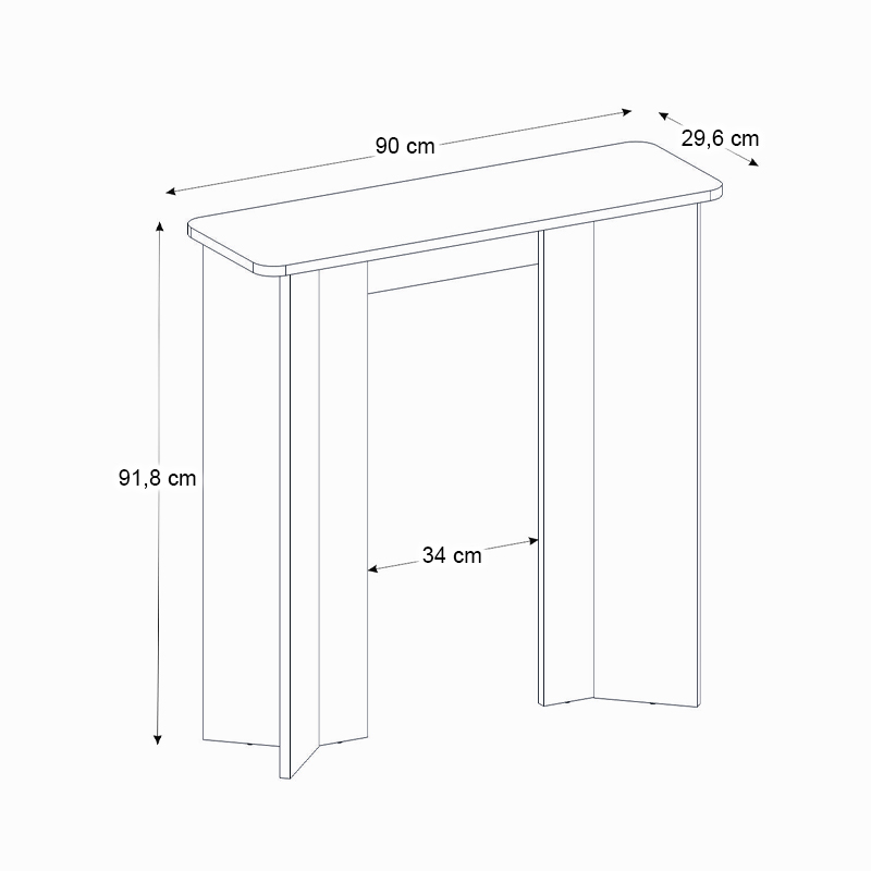 Mara Megapap melamine dresser in travertine color 90x29.6x91.8cm.