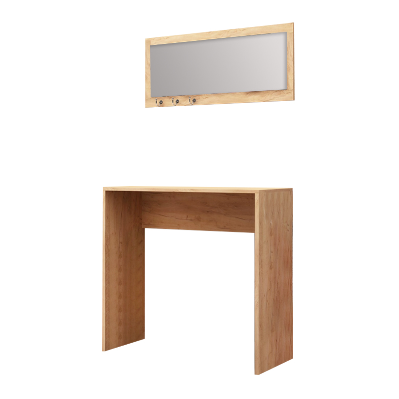 Cosenza Megapap melamine sideboard with mirror in oak color 80x30x82cm.