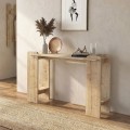 Κονσόλα Mendoza Megapap χρώμα sapphire oak - travertine 130,8x35x76,8εκ.