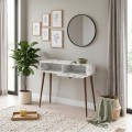 Napoli Megapap melamine sideboard in white marble effect color 90x29x88cm.