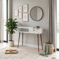 Napoli Megapap melamine sideboard in white marble effect color 90x29x88cm.