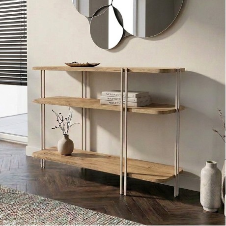 Κονσόλα Notus Megapap χρώμα sapphire oak 92x34,5x75εκ.