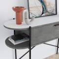 Otis Megapap melamine console inretro grey - white color 130x38x86,2cm.