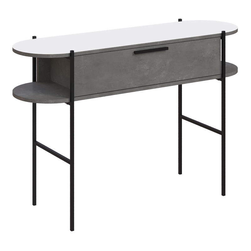Otis Megapap melamine console inretro grey - white color 130x38x86,2cm.