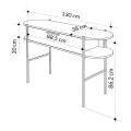 Otis Megapap melamine console inretro grey - white color 130x38x86,2cm.